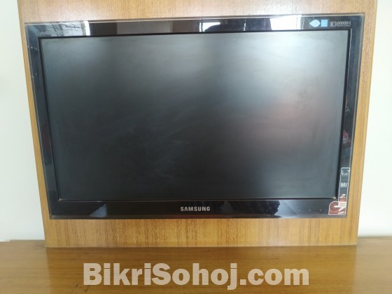 TV cabinet with LED tv & lamp